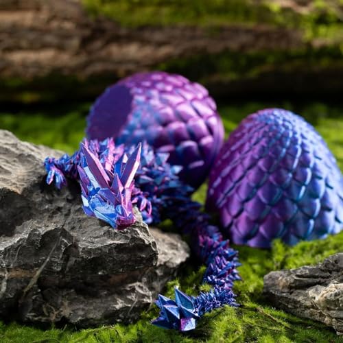 Dragon in Egg Figurine: Articulated, Flexible Joints, Home Decor