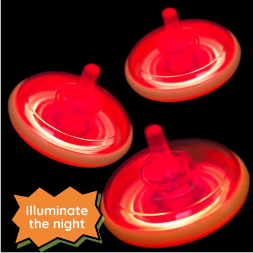 Multicolored LED Flashing Mini Spinning Tops Bulk Pack