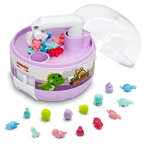 Mini Claw Machine with Dinosaur Figures and Prizes