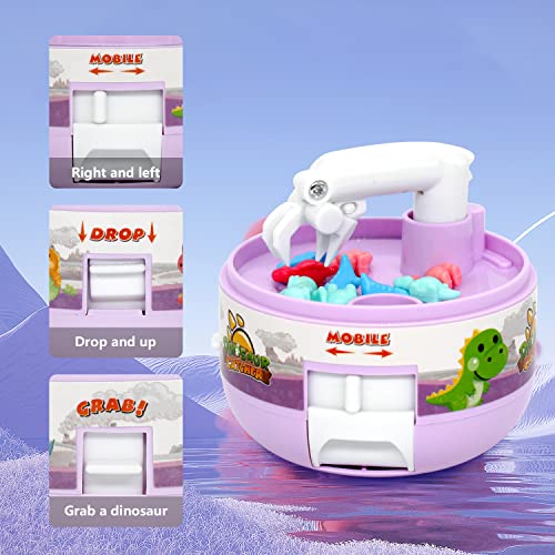 Mini Claw Machine with Dinosaur Figures and Prizes