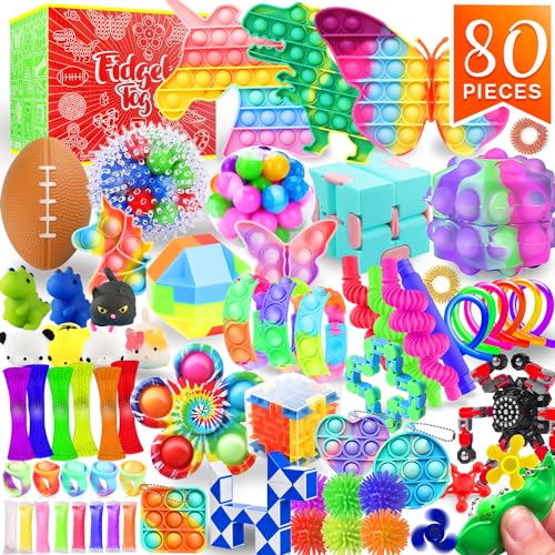 Sensory Fidget Toy Set - 80 Pack, Autism ADHD