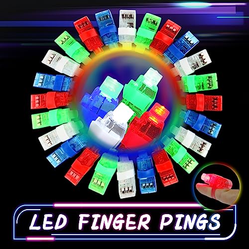60Pcs LED Finger Lights Novelty Toys Pack for Kids