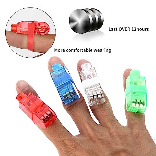 60Pcs LED Finger Lights Novelty Toys Pack for Kids