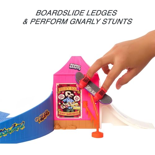 Hot Wheels Skate Park Set with Tony Hawk Fingerboard