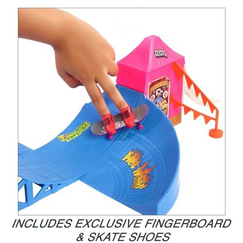 Hot Wheels Skate Park Set with Tony Hawk Fingerboard