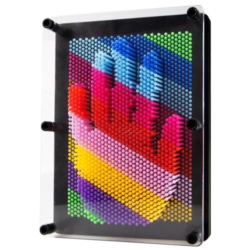 3D Pin Art Toy, Colorful Large Size 8x6in