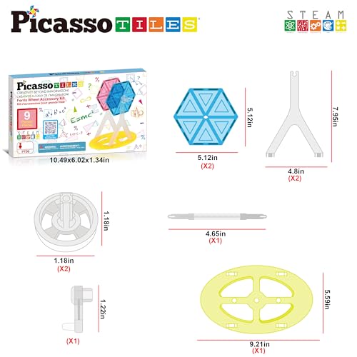 PicassoTiles Ferris Wheel Building Blocks Accessory Kit