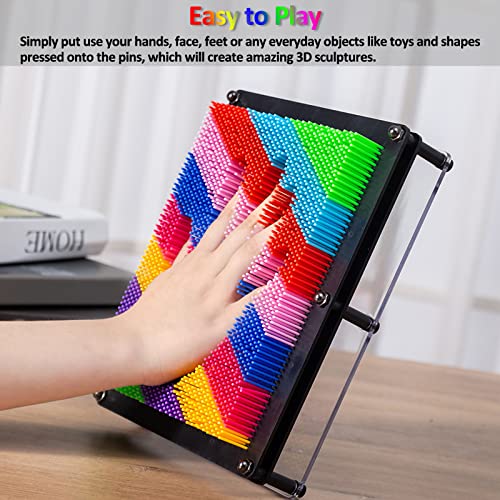 3D Pin Art Toy, Colorful Large Size 8x6in