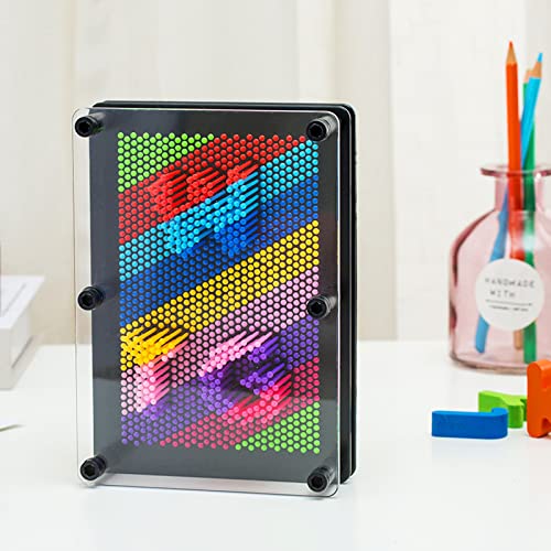 3D Pin Art Toy, Colorful Large Size 8x6in