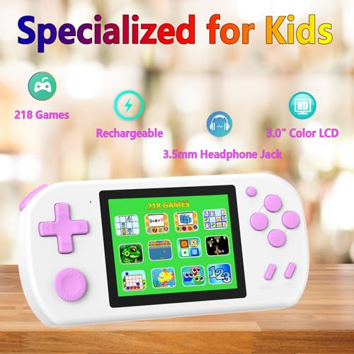 TEBIYOU Handheld Game Console 218 Retro Video Games