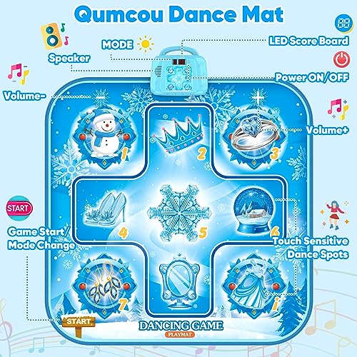 Girls' Dance Mat with LED Lights, Music & Games