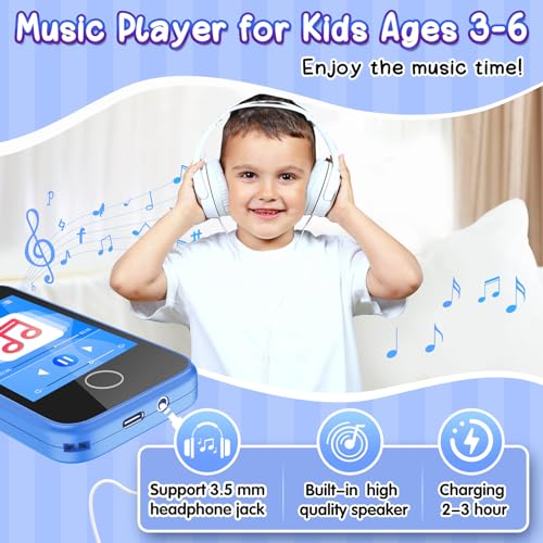 Touchscreen Dual Camera Kids Phone Toy Blue Ages 3-6