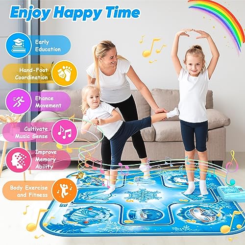 Girls' Dance Mat with LED Lights, Music & Games