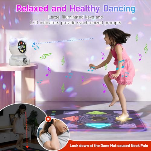 Rechargeable Dance Mat- Bluetooth Game for Kids 3-12