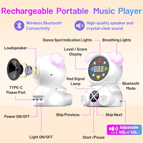Rechargeable Dance Mat- Bluetooth Game for Kids 3-12