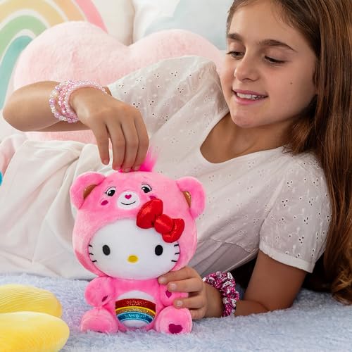 Hello Kitty as Cheer Bear - 8" Plush Toy