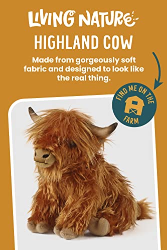 Highland Cow Brown Stuffed Animal Farm Toy Sound
