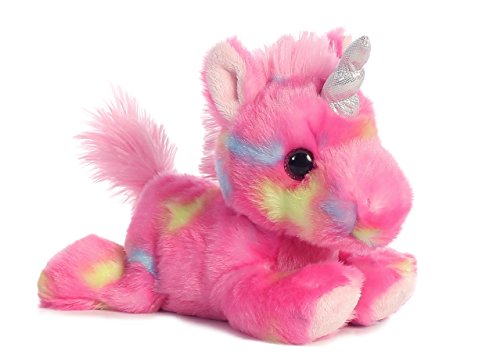 Aurora Vibrant Bright Fancies Unicorn Stuffed Animal - Pink