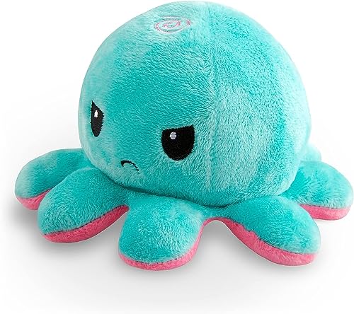 TeeTurtle Original Reversible Octopus Plushie: Pink & Aqua