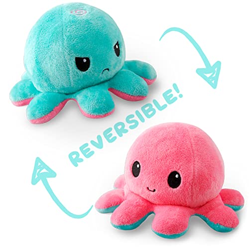 TeeTurtle Original Reversible Octopus Plushie: Pink & Aqua