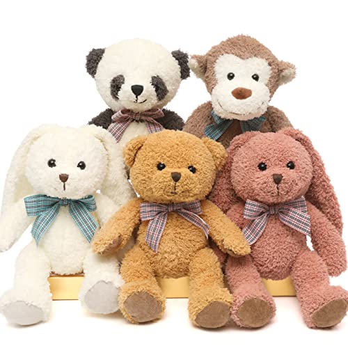 5-Pack 13" Soft Stuffed Animals Plush Toys for Kids