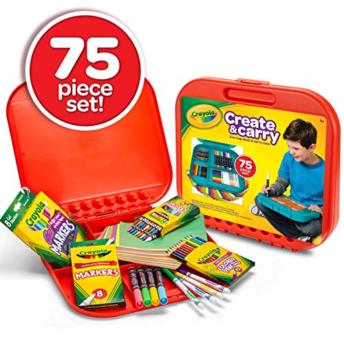 Crayola Create 'N Carry Art Set (75pcs) for Kids