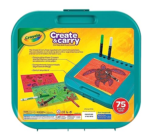 Crayola Create 'N Carry Art Set (75pcs) for Kids