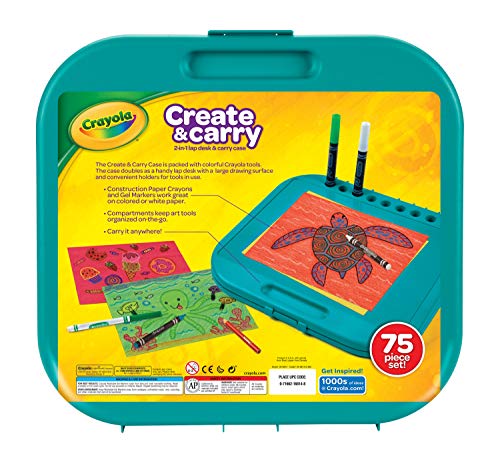 Crayola Create 'N Carry Art Set (75pcs) for Kids