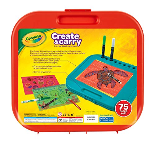 Crayola Create 'N Carry Art Set (75pcs) for Kids
