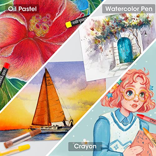 240-Piece Art Set with Double Sided Easel, Sketch Pads