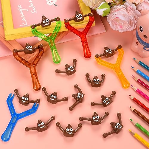 50 Pcs Finger Slingshot Novelty Toy - Poop Fun