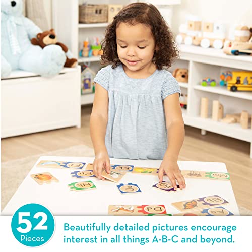 Melissa & Doug Alphabet Wooden Puzzles with Storage