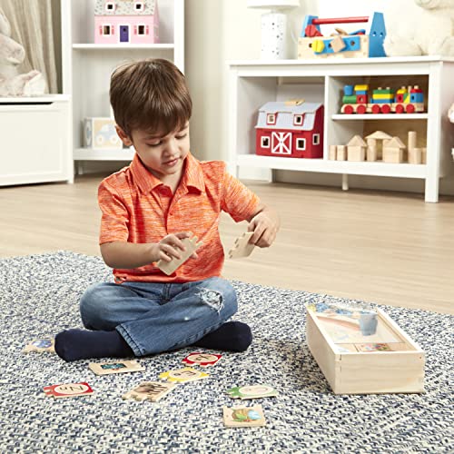 Melissa & Doug Alphabet Wooden Puzzles with Storage