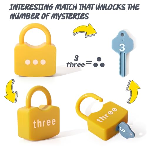 Educational Montessori Learning Locks & Keys Toy (Ages 3+)