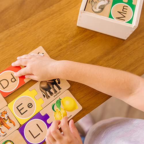 Melissa & Doug Alphabet Wooden Puzzles with Storage