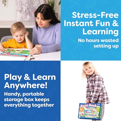 Montessori Busy Book for Toddlers Ages 3+ - Educational Learning Activities