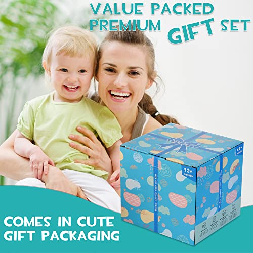 HELLOWOOD Wooden Activity Cube: 8-in-1 Montessori Educational Toy