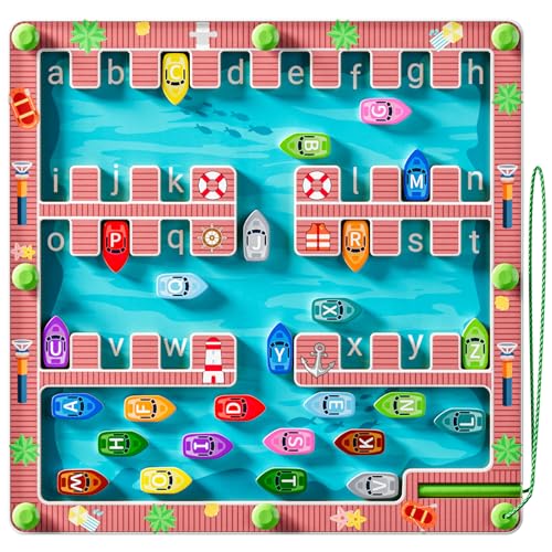 Montessori Magnetic Alphabet Maze: Educational Toddler Travel Toy