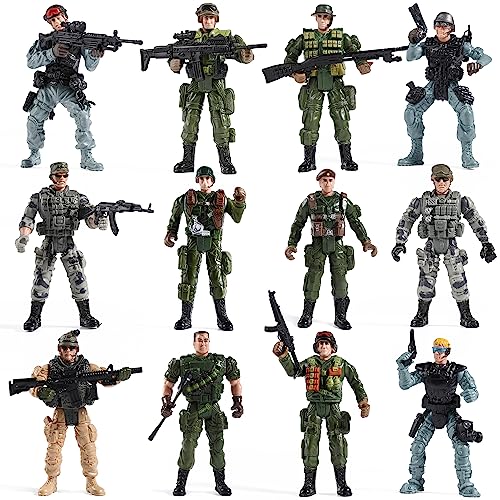 12Pcs US Army & SWAT Team Toy Soldiers Set