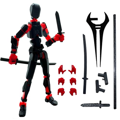 Black 5.54" 3D Printed Multi-Jointed Action Figure