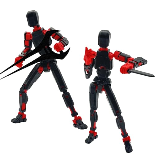Black 5.54" 3D Printed Multi-Jointed Action Figure