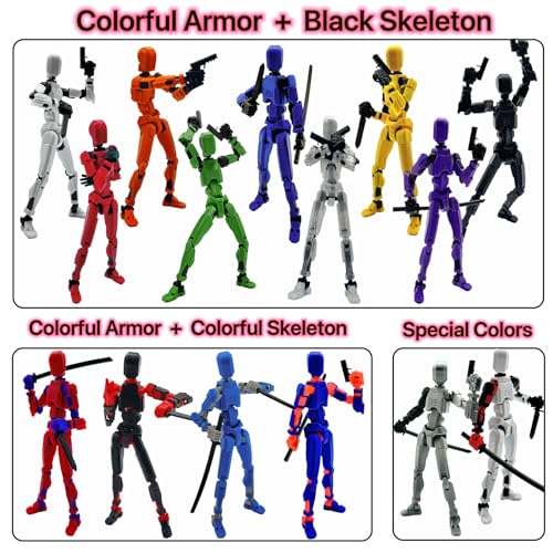 Black 5.54" 3D Printed Multi-Jointed Action Figure