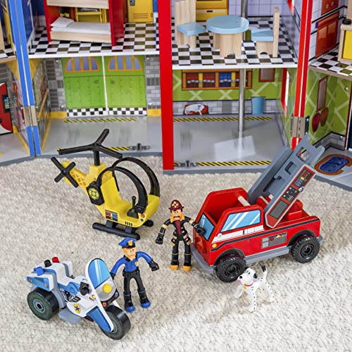 KidKraft Everyday Heroes Wooden Playset with 26 Accessories