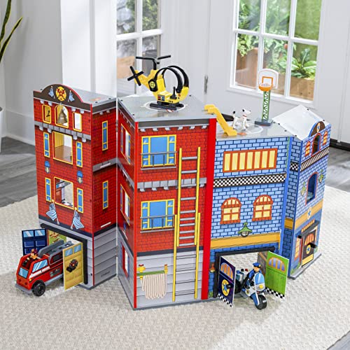 KidKraft Everyday Heroes Wooden Playset with 26 Accessories
