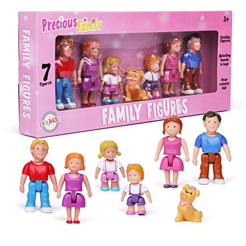 Playkidz Family Figures Set - Parents, Sibling, Pet