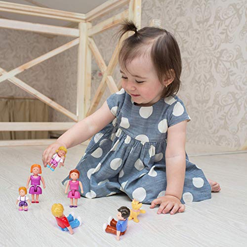 Playkidz Family Figures Set - Parents, Sibling, Pet