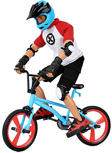 Click N' Play Sports Adventure Bike Skateboard Figure Set
