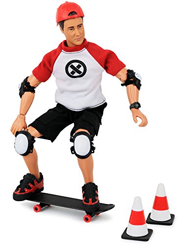 Click N' Play Sports Adventure Bike Skateboard Figure Set
