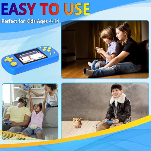 Handheld Console with 218 Retro Video Games, Portable LCD