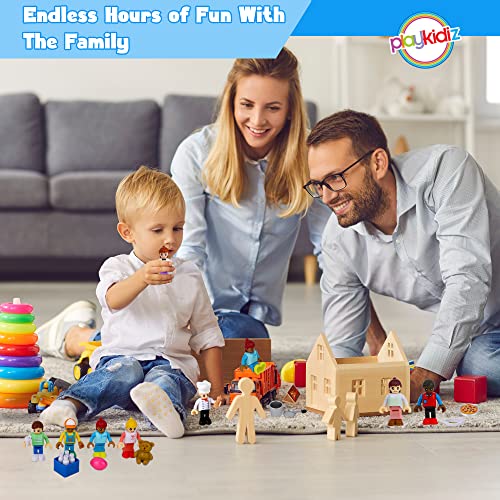 Playkidiz 8 Toy Figures & Playsets Family Set